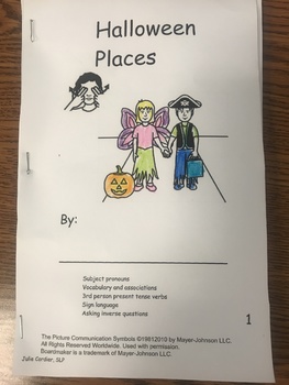 Preview of Halloween Places- Lift the Flap mini book