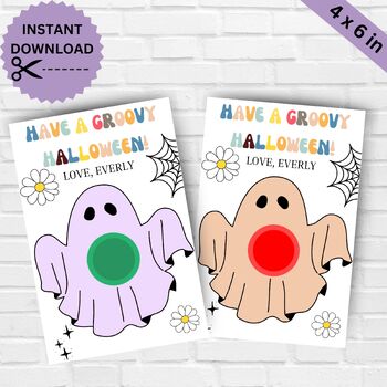 Preview of Halloween Play Doh Card Template,Playdough Holder Labels,Boo Playdoh Party Favor