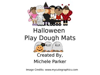 Preview of Halloween Play Dough Mats/Play-Doh/Playdough FREEBIE