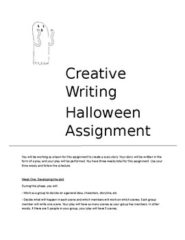 Preview of Halloween Play Script Assignment