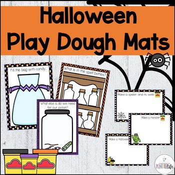 Preview of Halloween Playdough (Play-doh) Mat Scenes - add your mark