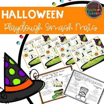 Halloween Playdough Smash Mats by Candy Apple Speech | TPT