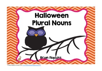 Preview of Plural Noun Games - Literacy Center with Halloween Theme