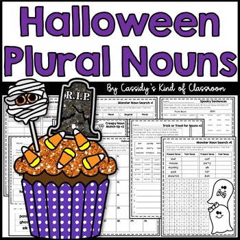 Preview of Halloween Plural Nouns