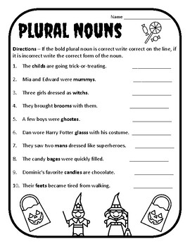 halloween nouns worksheets teaching resources teachers pay teachers