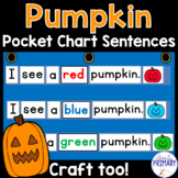 Halloween, Pumpkin Pocket Chart Sentences, Craft, Color Wo