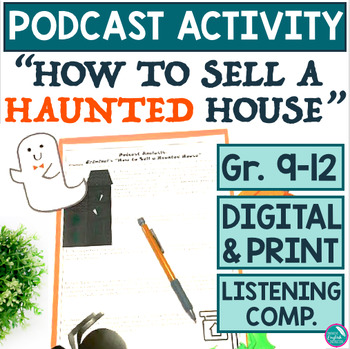Preview of Halloween Podcast How to Sell a Haunted House Criminal Podcast Lesson Digital