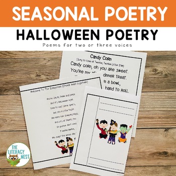 Preview of Halloween Poems for Reading Fluency Practice and Partner Reading