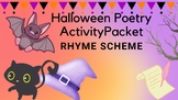Halloween Poetry Activity Packet - Rhyme Scheme
