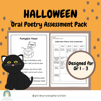 Preview of Halloween Poetry Assessment Booklet - 15 Halloween Poems!