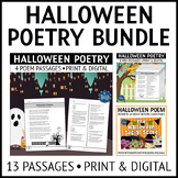 Halloween Poetry Comprehension Passages Bundle