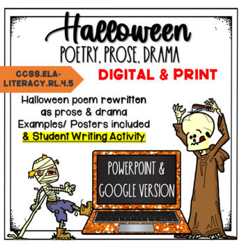 Preview of Halloween | Poetry, Prose, Drama | Writing Activity & Assessment