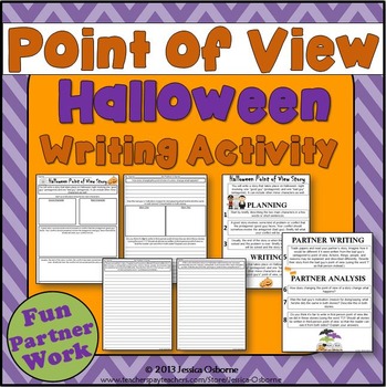 Preview of Halloween Point of View Partner Writing Activity: (plot & character motivation)