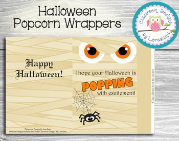 Halloween Popcorn Wrapper Easy And Adorable Treat For Your Class