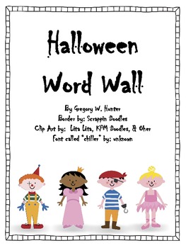 Preview of Halloween Portable Word Wall