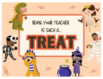 Preview of Halloween Postcards / Halloween Gift Tags, From Teacher to Students