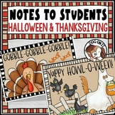 Thanksgiving Postcards and Cards Halloween Notes Puppy Dog Theme
