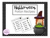 Halloween Potion Recipe Activity