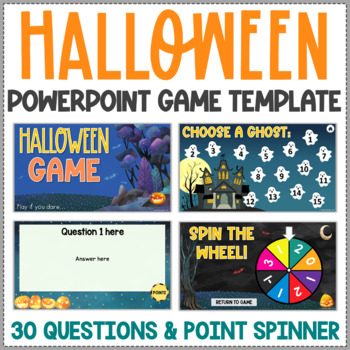 Preview of Halloween PowerPoint Game Template - Editable Review Game PowerPoint Template