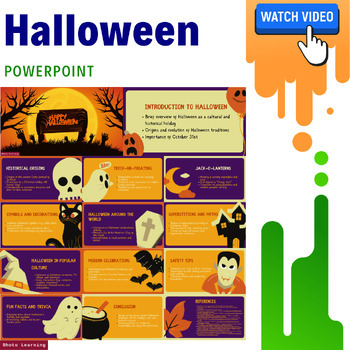 Preview of Halloween PowerPoint Presentation: A Great Way to Learn About Halloween