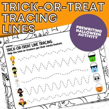 Preview of Halloween Pre-writing Tracing Activity