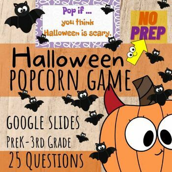 Preview of Halloween PreK, KG, 1st, 2nd, 3rd grade No prep Activity Brain Breaker Game