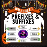 Halloween Prefix and Suffix Vocabulary PowerPoint Game