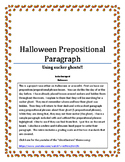 Halloween Prepositional Phrase paragraph