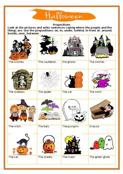 Halloween - Prepositions by Miss Jessyca | TPT