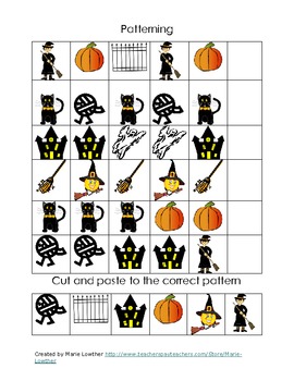 Halloween Preschool Kindergarten and first grade activity packet