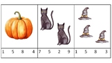Halloween Preschool Montessori Counting Cards- Count and Clip