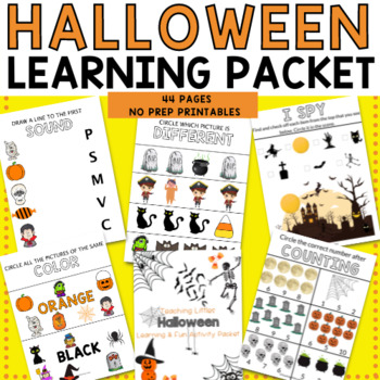 Halloween Preschool-Toddler Activity Packet For Fall by Teaching ...