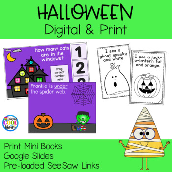 Preview of Halloween - Print and Digital Mini  Books  