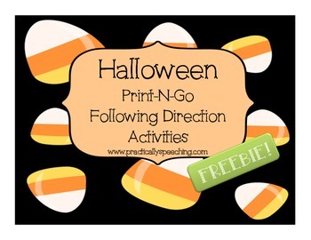 Preview of Halloween Print-n-Go Following Directions FREEBIE