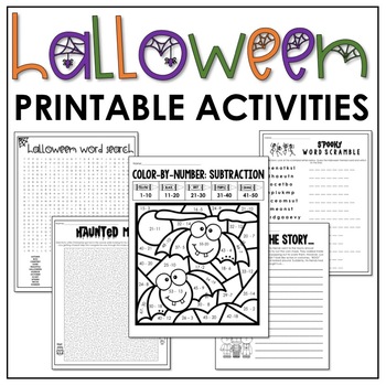 Halloween Printable Activities | Puzzles | Activity Pack | Early Finishers