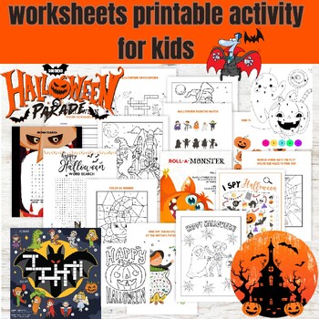 Preview of Halloween Printable Activity Pack For Kids WORKSHEETS | SIGHT WORDS |MATH