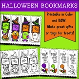 Halloween Bookmarks and Gift Tags to Print or Color