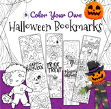 Halloween Printable Bookmarks to Color