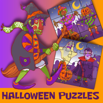 Halloween Printable Puzzles by Crafty Manatee  Teachers Pay Teachers