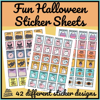 Preview of Halloween Printable Stickers - Positive Classroom Management and Behavior