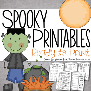 Preview of Halloween Printables for First Grade {Ready, Set, Print!}