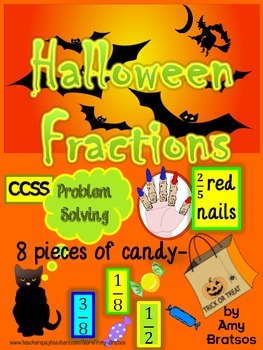 Preview of Halloween Problem Solving Activities with Fractions