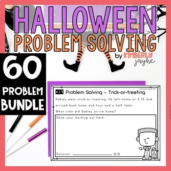 Preview of Halloween Problem Solving Math Activities Gifted & Talented 1st - 3rd grade