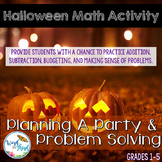 Halloween Math Activity: Planning A Party & Problem Solving