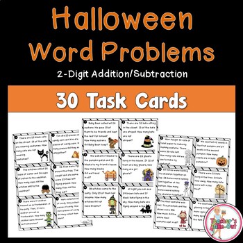 Preview of Halloween Word Problems using 2-Digit Addition and Subtraction