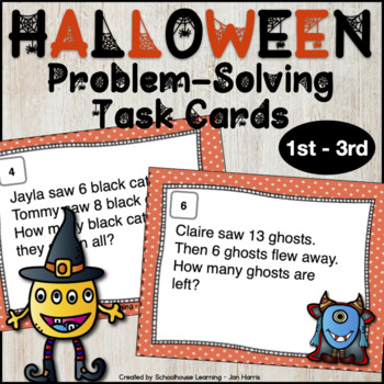 Preview of Halloween  Problem-Solving Task Cards