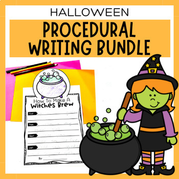Preview of Halloween Procedure Writing Bundle | October Procedural Writing Prompts