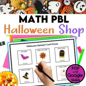 Preview of Halloween Project Based Learning Math Shop | Halloween ELA Digital & PDF