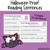 Halloween Proof Reading Sentence Freebie