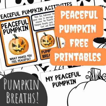 Preview of Halloween Pumpkin Breaths and Calming Creative Activity. Mindfulness and SEL